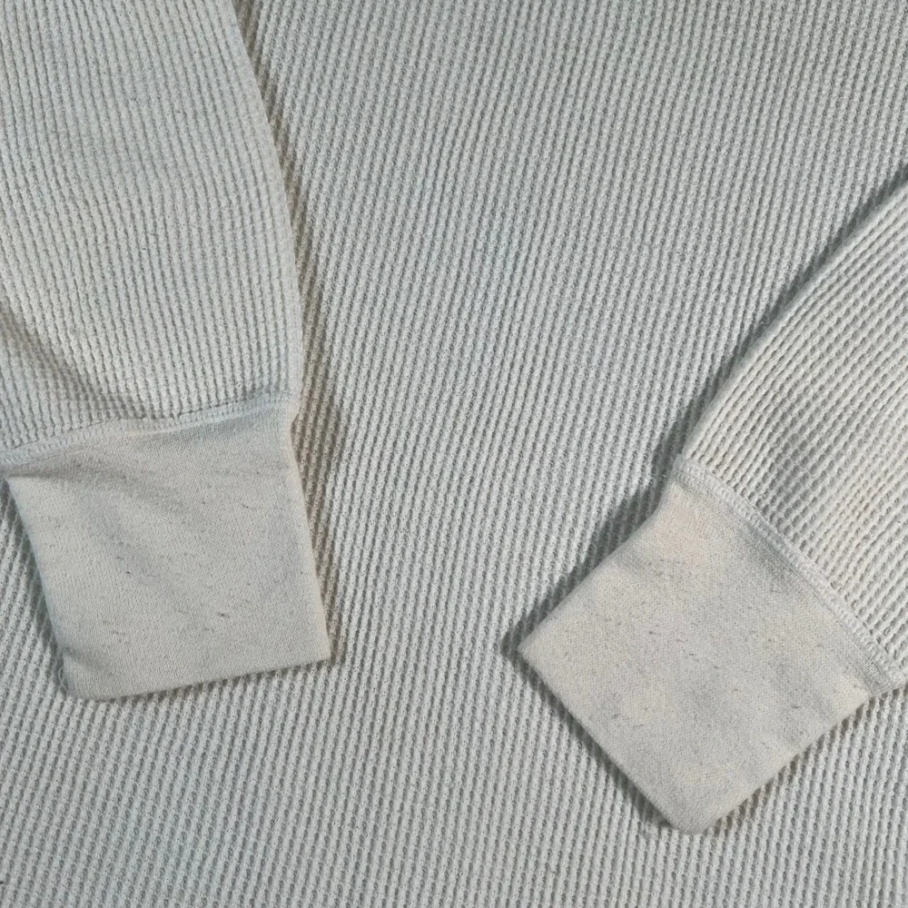 Vintage JE Morgan Long Johns Thermal Shirt Mens Size Large White Waffle Knit USA